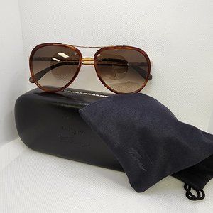 New Kate Young Sunglasses Tortoise Aviator Leather Details K526 Kate Young Tura